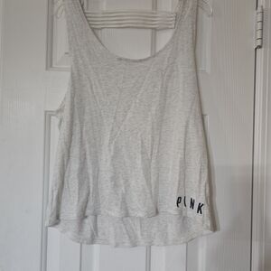 PINK Victoria's Secret Light Gray Tank Top